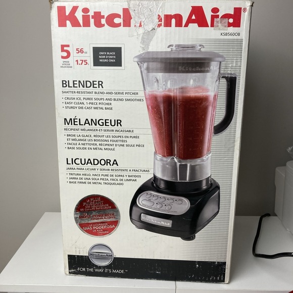 Kitchenaid Red Blender KSB560ER0 5 Speed Mixer + 56oz Pitcher Tested - Picture 13 of 16